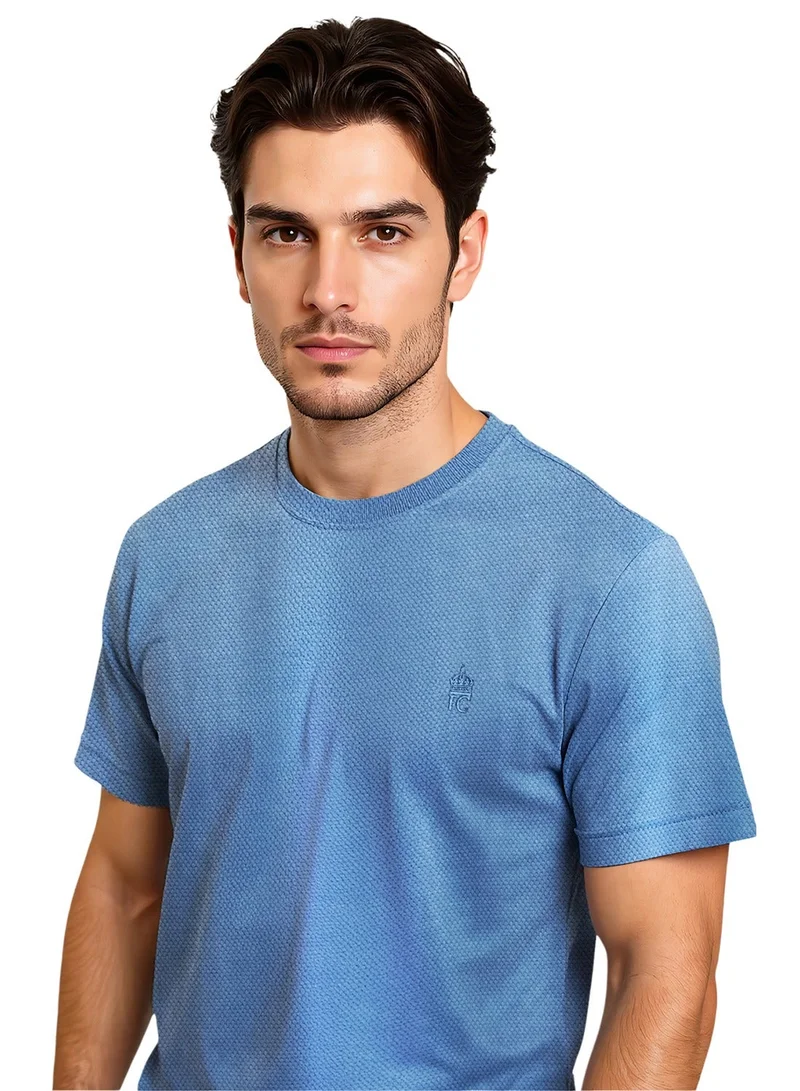 فرنش كونكشن تيشيرت بياقة دائرية بنقشة الفشار